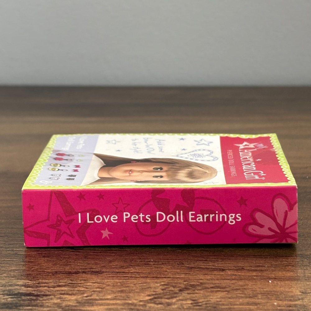 NIB AMERICAN GIRL Doll I LOVE PETS Earrings Set 6 Pairs Dog Cat Rare 2011 NEW - Picture 6 of 7